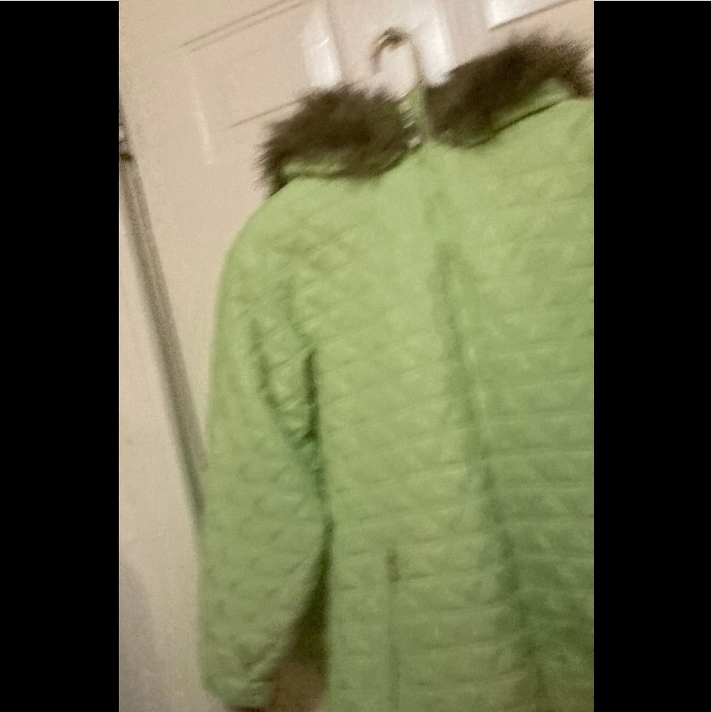 OBERMEYER WOMANS COAT FAKE FUR LINED HOOD